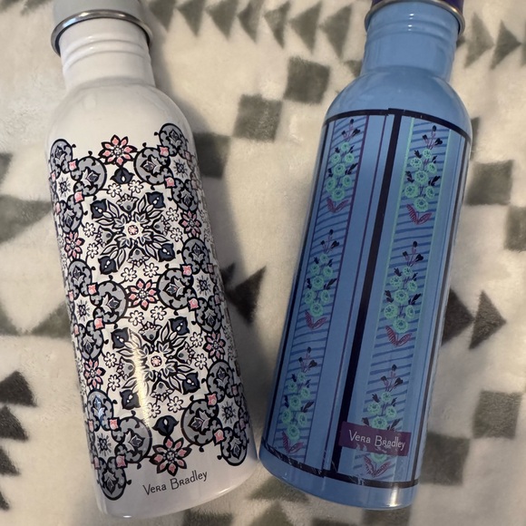 Vera Bradley Other - Vera Bradley Blue and White Patterned Water Bottles